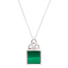 Green Malachite Sterling Silver Trinity Knot with Pendant