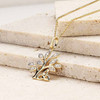 14kt Yellow Gold Lab Grown Diamond Tree of Life Necklace