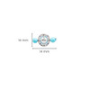 Sterling Silver Compass Stretch Bracelet with Turquoise Beads
