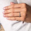 14kt White Gold Lab-Diamond Celtic Infinity Knot Wedding Ring