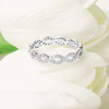 14kt White Gold Lab-Diamond Celtic Infinity Knot Wedding Ring