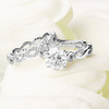 14kt White Gold Lab-Diamond Celtic Infinity Knot Wedding Ring