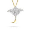 14kt Gold Lab Diamonds Stingray Necklace