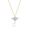14kt Gold Lab Diamonds Stingray Necklace