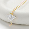 14kt Gold Lab Diamonds Stingray Necklace