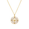 14kt Gold Vermeil Mother of Pearl Compass Necklace