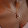 14kt Gold Vermeil Mother of Pearl Compass Necklace
