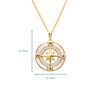 14kt Gold Vermeil Mother of Pearl Compass Necklace