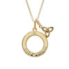 14K Gold Vermeil “Grá” Love Circle Necklace Lab Sapphire