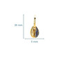 14k Gold Vermeil Blue Lab Grown Sapphire Cowrie Shell Earrings