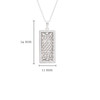 Sterling Silver Celtic Ingot Necklace with White Crystals
