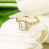 14kt Yellow Gold Cushion Halo Mount Only Engagement Ring