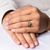 14kt Yellow Gold Cushion Halo Mount Only Engagement Ring