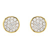14kt Gold Vermeil with Lab-Created White Sapphires Stud Earrings
