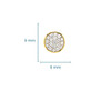 14kt Gold Vermeil with Lab-Created White Sapphires Stud Earrings