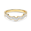 14kt Yellow Gold Band Ring with Lab Diamonds