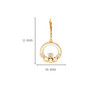 14kt Gold Vermeil Mother of Pearl Claddagh Earrings with White Cubic Zirconia