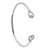 Silver Claddagh Bangle Adorned With Crystal