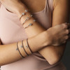 Silver Claddagh Bangle Adorned With Crystal