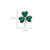 Sterling Silver Malachite Celtic Shamrock Earrings