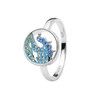 Blue Wave Ring with Aqua Crystals