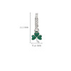 Sterling Silver Shamrock Earrings with Green Crystals