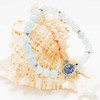 Sterling Silver Aquamarine Sea Turtle Stretchy Bracelet