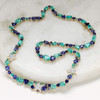 14kt Gold Lab Pariba Sapphire and Diamond Starfish Necklace
