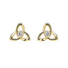 14kt Gold and Lab Diamonds Trinity Earrings