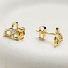 14kt Gold and Lab Diamonds Trinity Earrings