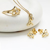 14kt Gold and Lab Diamonds Trinity Earrings