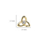 14kt Gold and Lab Diamonds Trinity Earrings