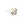 14kt Gold Lab Grown Diamond Wave Drops Stud Earrings