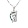Platinum Plated Harp Necklace
