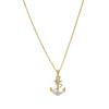 14kt Gold Lab Grown Diamond Anchor Necklace Small