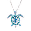 March Turtle Birthstone Pendant with Crystals