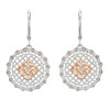 Irish Lace Rose Gold Plated Silver Celtic Knot Drop Earrings