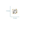 14kt Gold Vermeil with Lab-Created Sapphire Stud Earrings