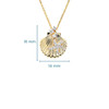 14kt Gold Lab Grown Diamond Shell Necklace