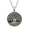 Silver Tree Of Life Trinity Medallion Necklace (Medium Size)