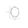 Sterling Silver Celtic Trinity Knot Bracelet with White Cubic Zirconia Beads