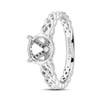 14kt White Gold Love Knot Mount Only Engagement Ring