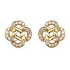 14kt Gold Lab Grown Diamond Dara Celtic Knot Stud Earrings