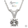Silver Elegant Design Pendant Embellished With White Crystal