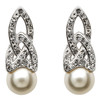 Celtic Pearl Earrings Adorned By Crystals
