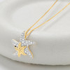 14kt Gold Lab-Grown Diamonds Twin Starfish Necklace