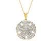 14kt Gold Lab Grown Diamond Sand Dollar on Bail Necklace