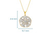 14kt Gold Lab Grown Diamond Sand Dollar on Bail Necklace
