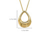 14kt Gold Vermeil Embossed Drop Celtic Triskele Necklace