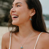 Sterling Silver Blue Enamel Whale Tail Drop Earrings